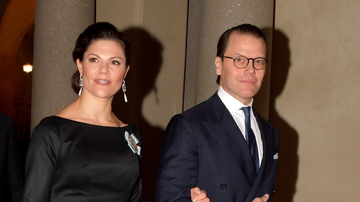 Kronprinsesse Victoria og prins Daniel ved den nylige Nobelfejring. 