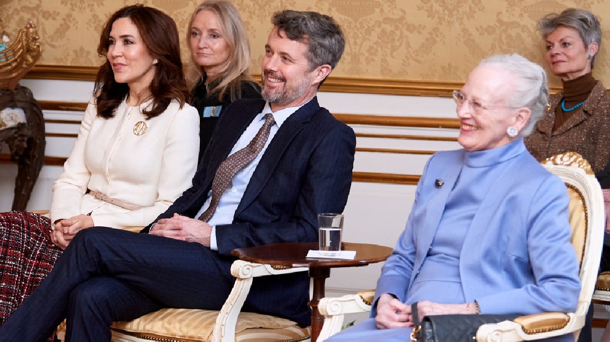 Dronning Margrethe med kronprinsparret