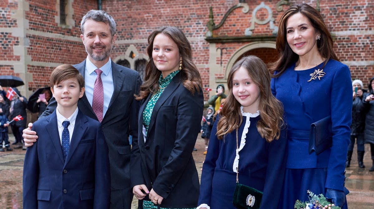 Prins Vincent, kronprins Frederik, prinsesse Isabella, prinsesse Josephine, kronprinsesse Mary. 