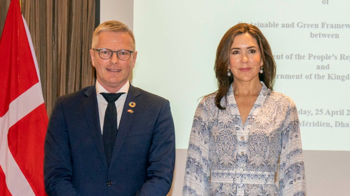 Flemming Møller Mortensen og kronprinsesse Mary