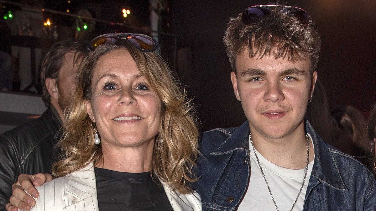 Anne Louise Hassing og sønnen Mingus.