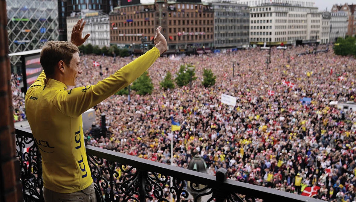 Fantastisk fejring af Jonas Vingegaard på Rådhuspladsen i København den 27. juli 2022.
