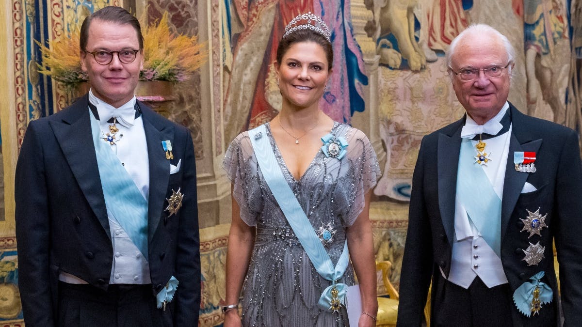Prins Daniel, kronprinsesse Victoria og kong Carl Gustaf