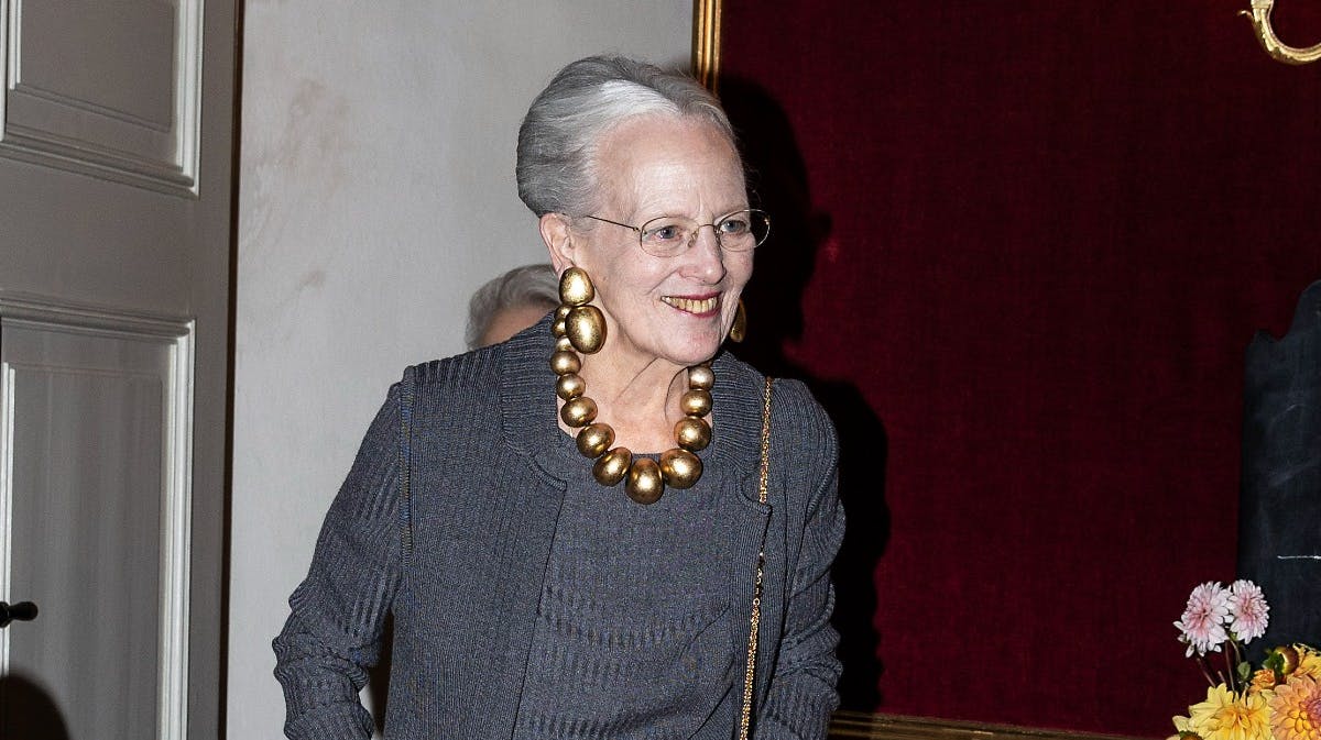 Dronningen til festkoncerten i Fredensborg Slotskirke. 