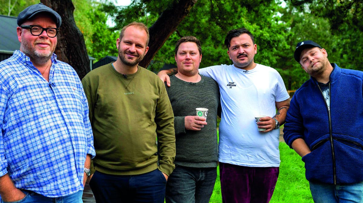 Claus Holm, Mikkel Marschall, Jeppe Foldager, Umut Sakarya og Casper Sobczyk.