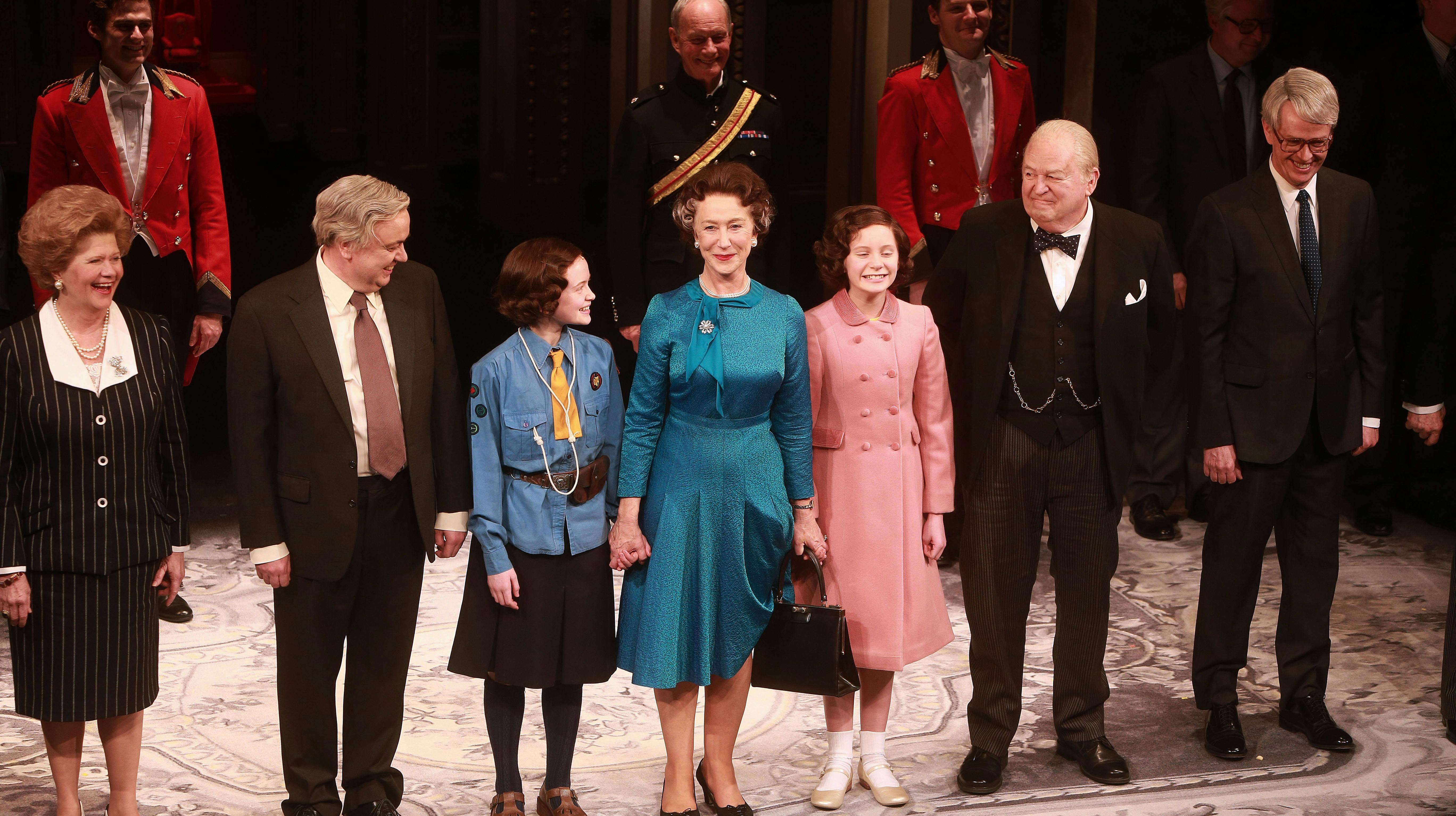 Broadway-castet til "The Audience" med Helen Mirren som dronning Elizabeth.