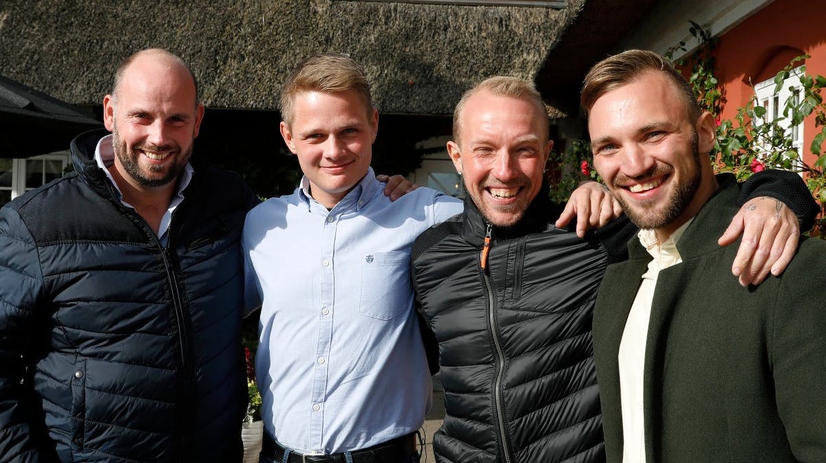 Thomas, Henrik, Calle og Søren Ole fra "Kærlighed hvor kragerne vender".