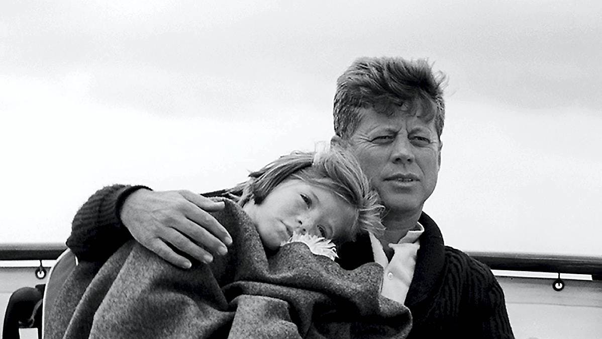 Caroline Kennedy med sin far, præsident John F. Kennedy