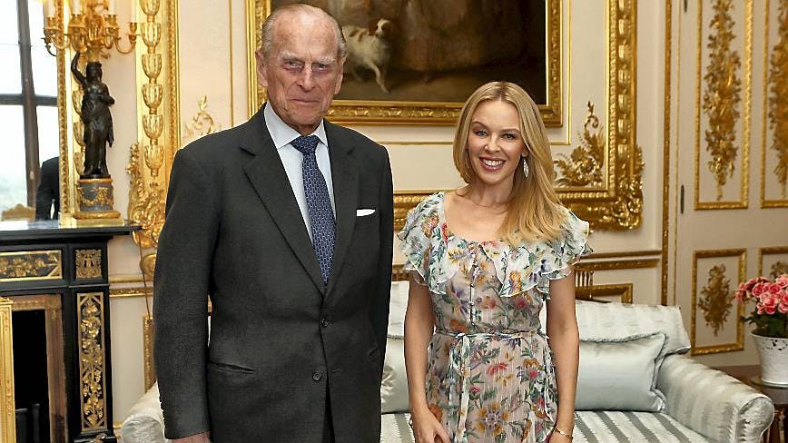 Prins Philip og Kylie Minogue.