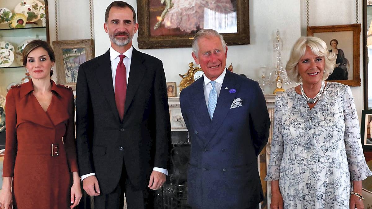 Dronning Letizia, kong Felipe, prins Charles og hertuginde Camilla