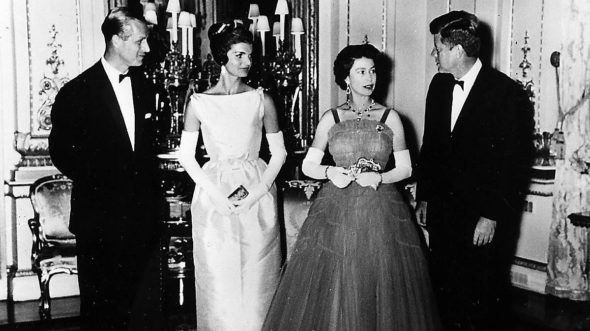 Prins Philip, Jacqueline Kennedy, droning Elizabeth, John. F. Kennedy