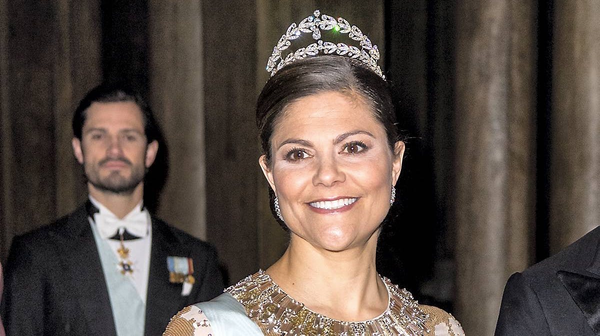 Kronprinsesse Victoria ved sidste års Nobel-galla.