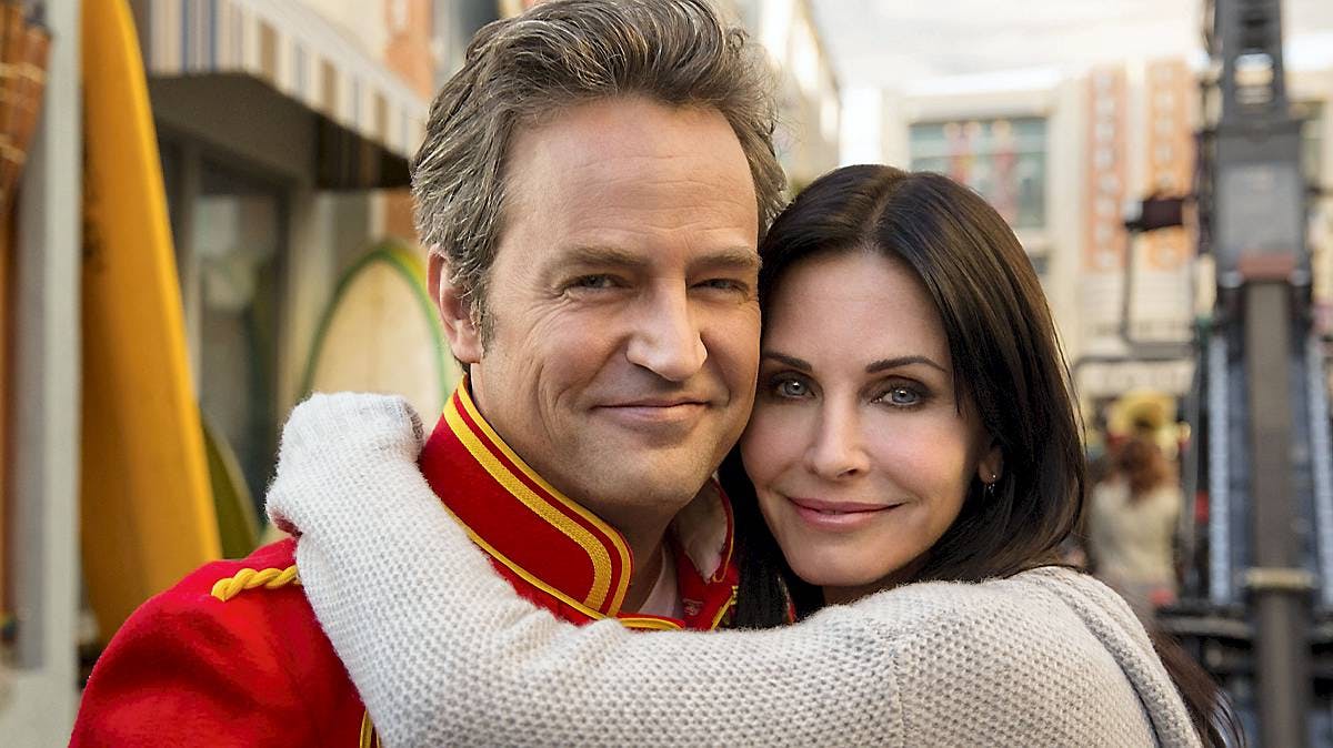 Matthew Perry og Courteney Cox.