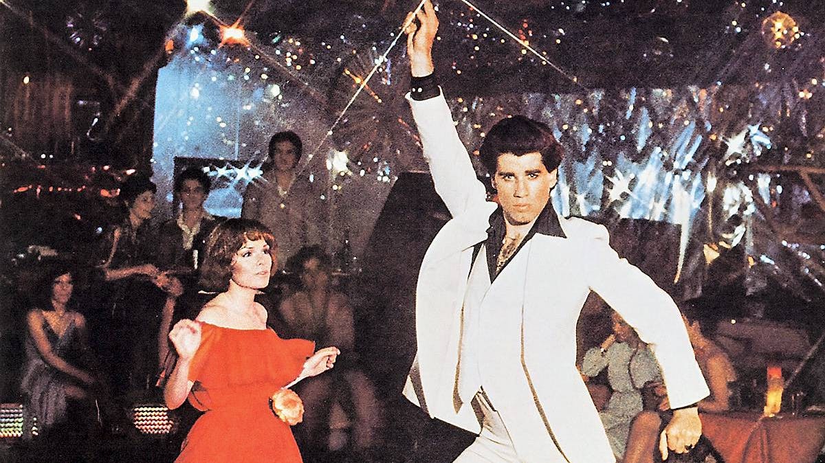 John Travolta i "Saturday night fever" i 1977. 