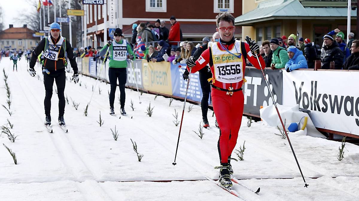 Kronprins Frederik ved Vasaløbet i 2014.