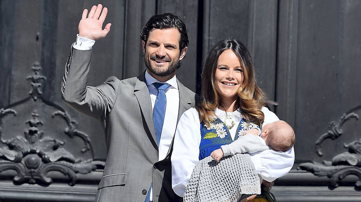 Prins Carl Philip, prinsesse Sofia og prins Alexander.