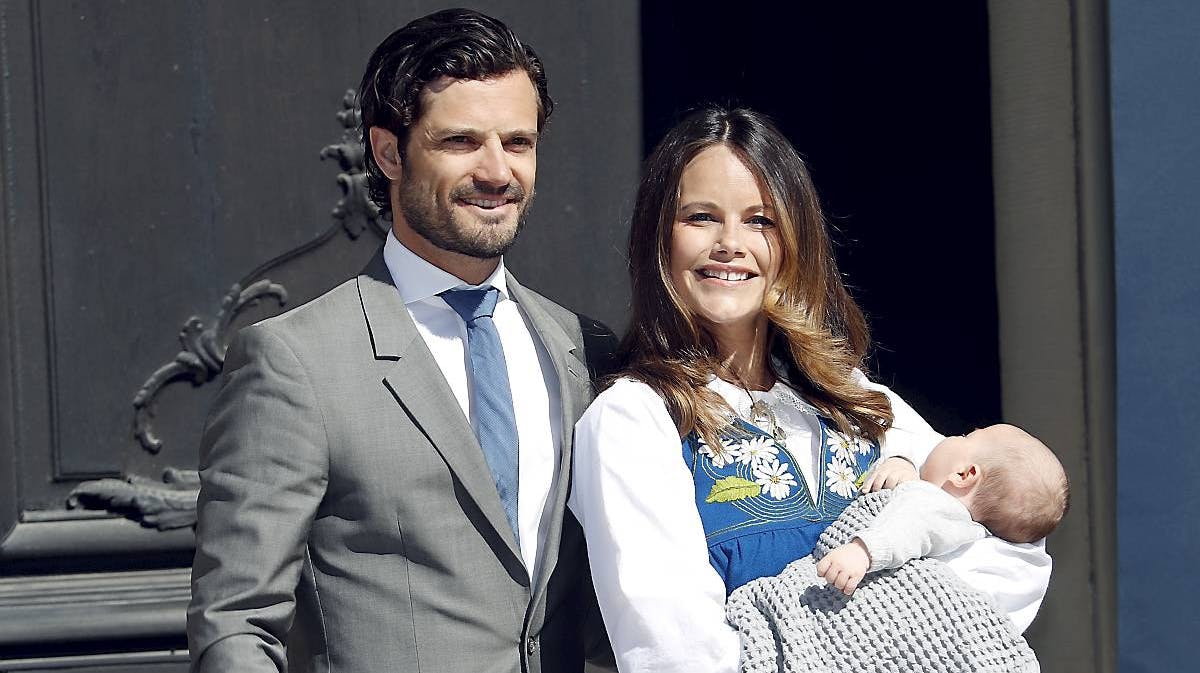 Prins Carl Philip, prinsesse Sofia og prins Alexander.