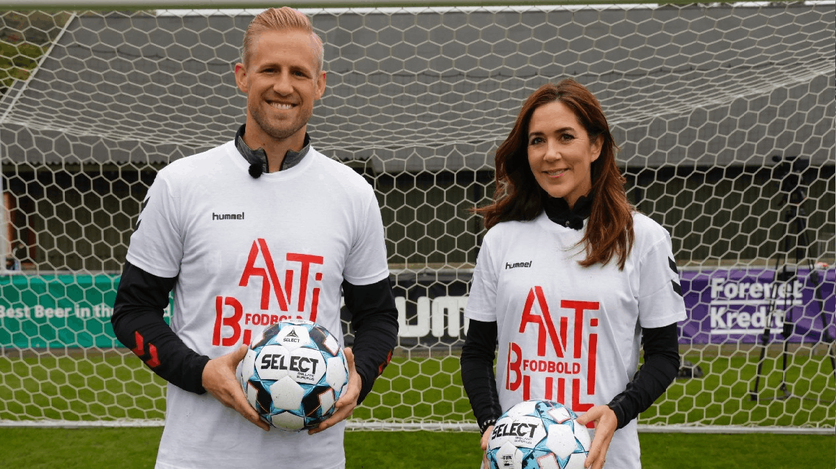 Kasper Schmeichel og kronprinsesse Mary