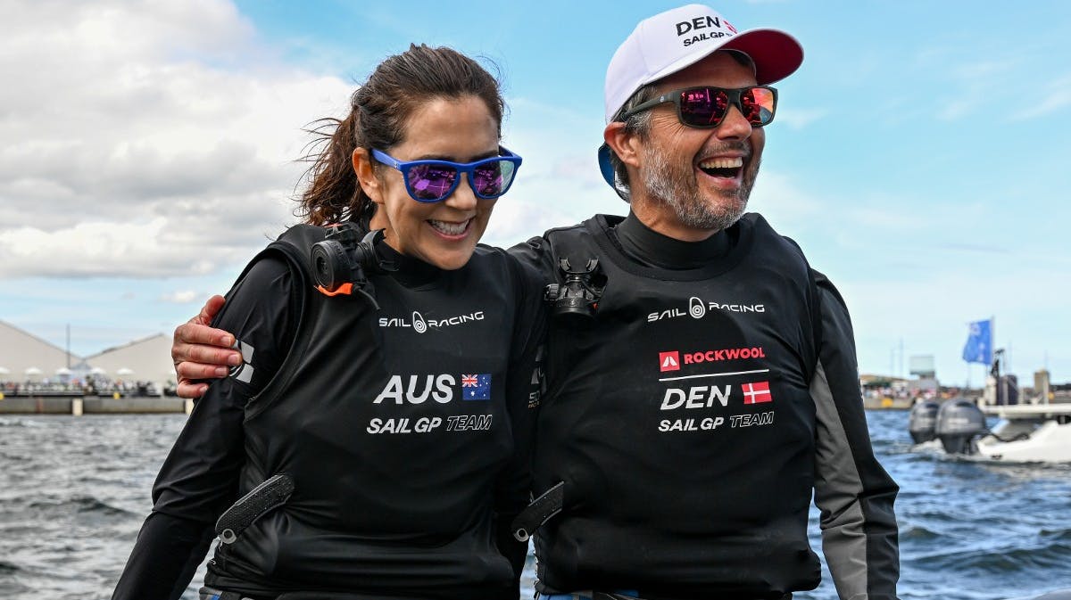 Kronprinsesse Mary og kronprins Frederik til SailGP i København