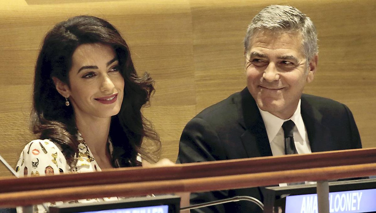 George Clooney og Amal Clooney.
