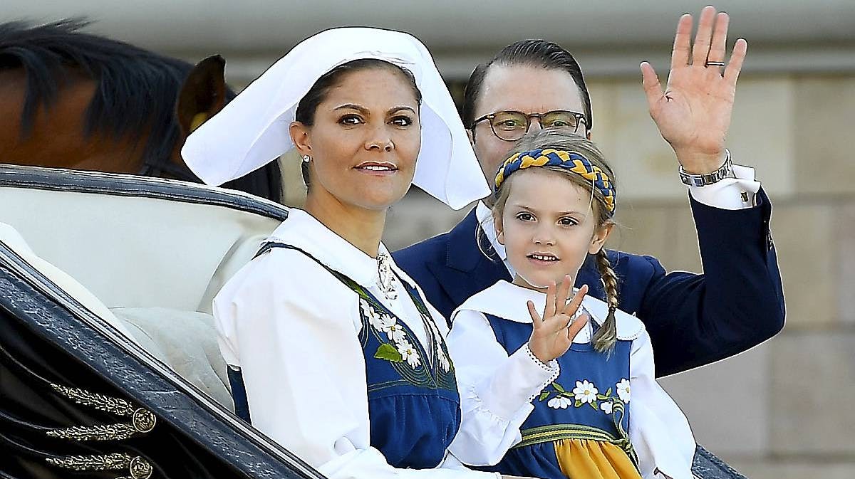 Kronprinsesse Victoria, prins Daniel og prinsesse Estelle