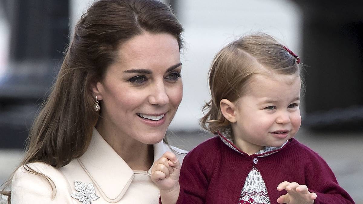 Hertuginde Catherine og prinsesse Charlotte.