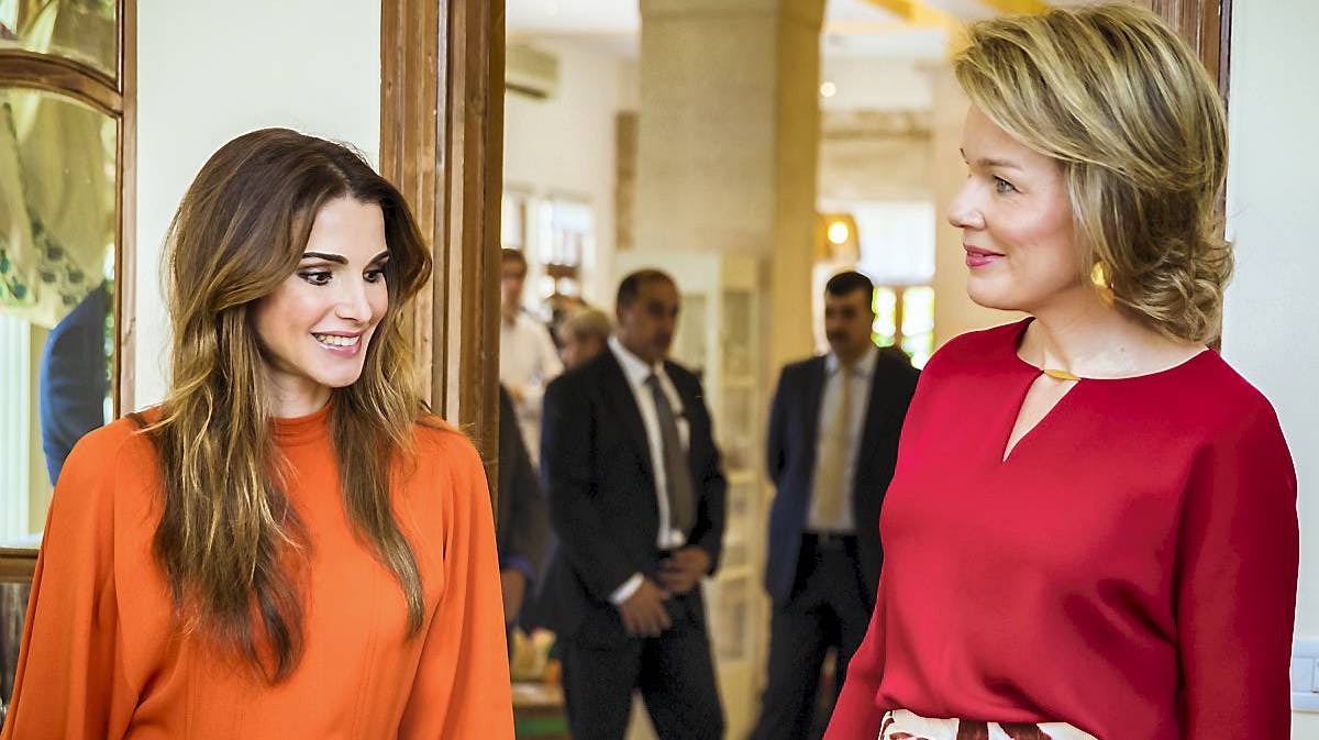 Dronning Rania og dronning Mathilde