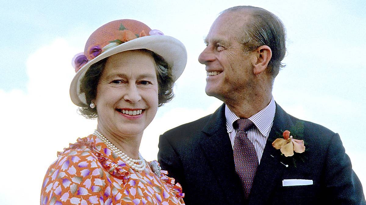 Dronning Elizabeth og prins Philip under et besøg til Fiji i 1977. Da havde de været gift i 30 år.