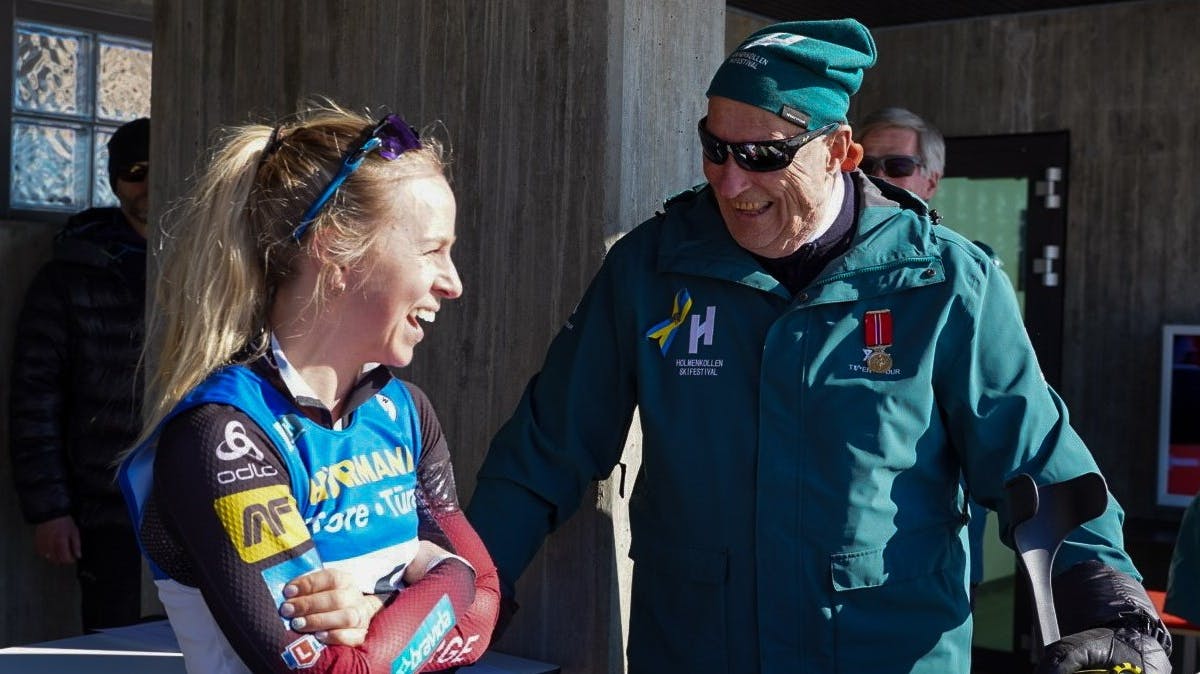 Kong Harald med norsk ski-stjerne