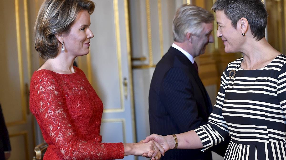 Dronning Mathilde og Margrethe Vestager.