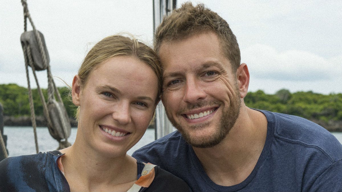 Caroline Wozniacki og David Lee. 