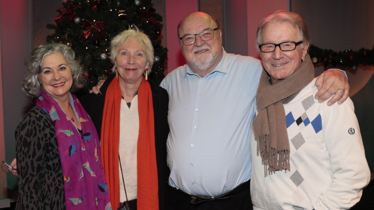 Ann Hjort, Kirsten Peüliche, Flemming Jensen og Finn Nielsen