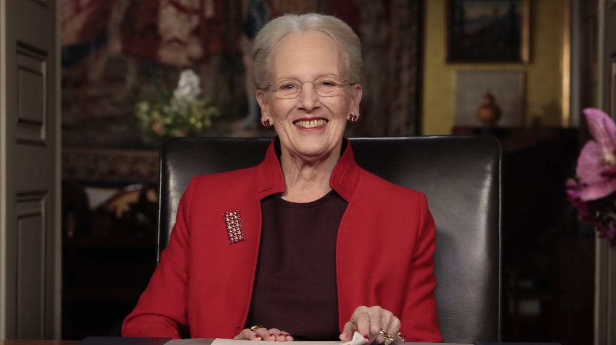 Dronning Margrethe under sin nytårstale nr. 50. 