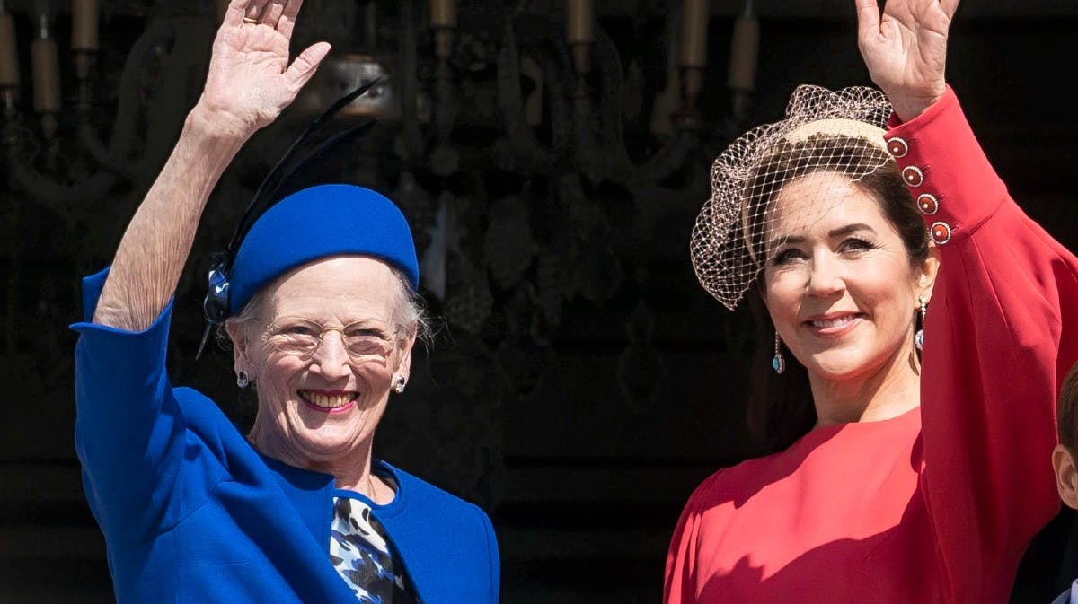 Dronning Margrethe og kronprinsesse Mary