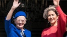 Dronning Margrethe og kronprinsesse Mary