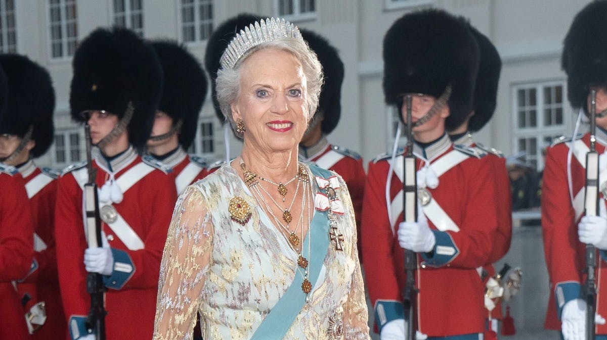 Prinsesse Benedikte ved ankomsten. 