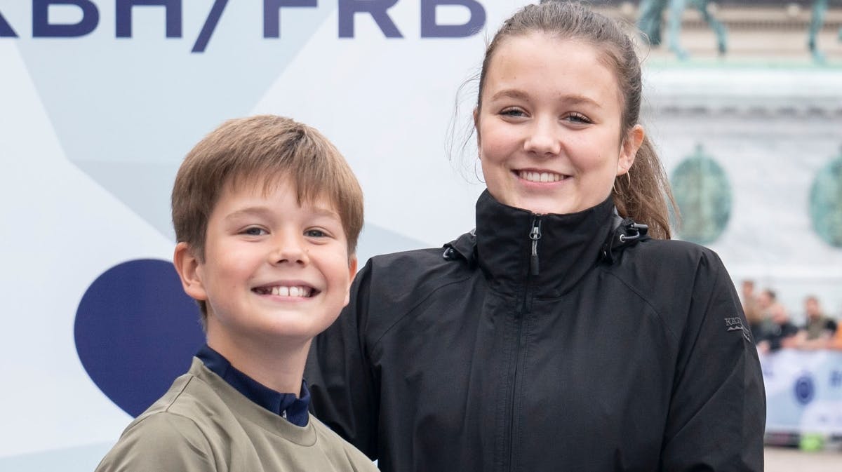 Prins Vincent og prinsesse Isabella ved Royal Run 2022.