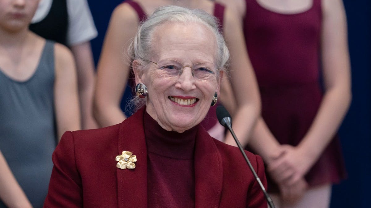 Dronning Margrethe ved tirsdagens pressemøde i Tivoli.