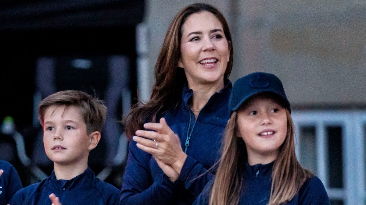 Kronprinsesse Mary og tvillingerne ved Royal Run tidligere i år. 