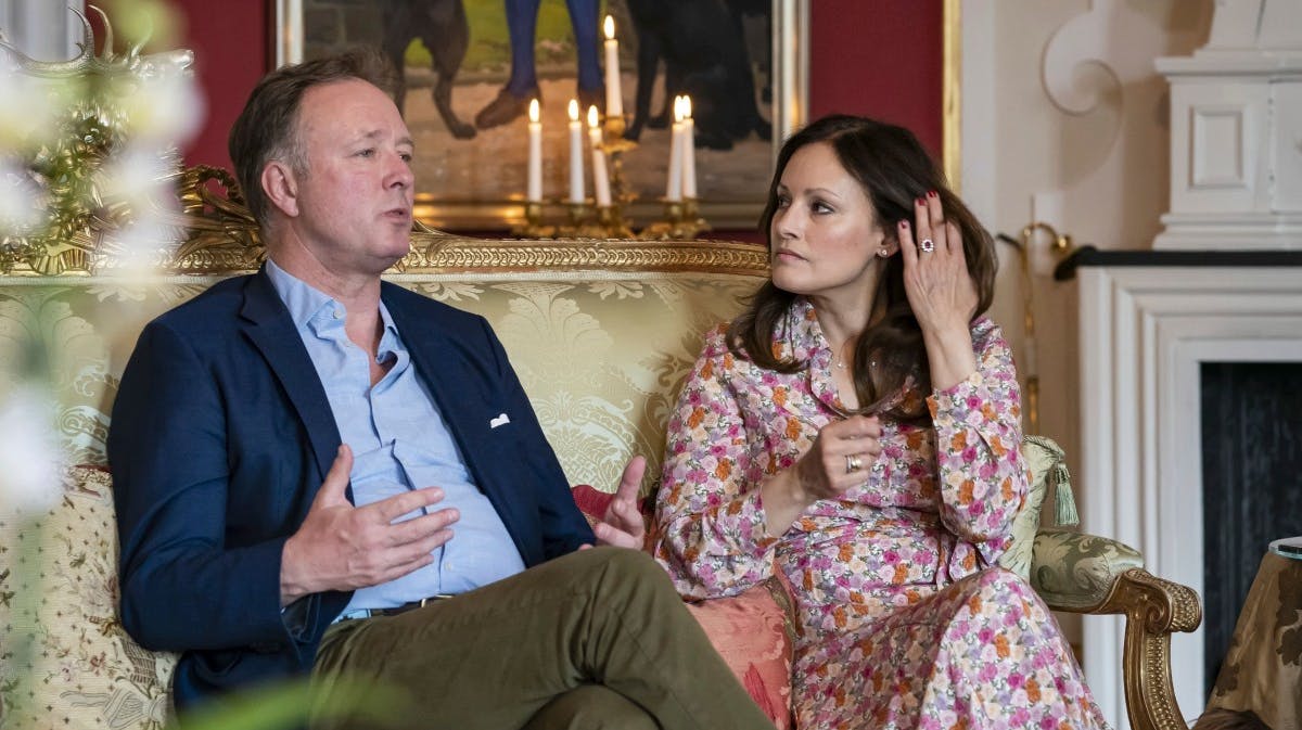 Prins Gustav og Carina Axelsson under interviewet med BILLED-BLADET. 