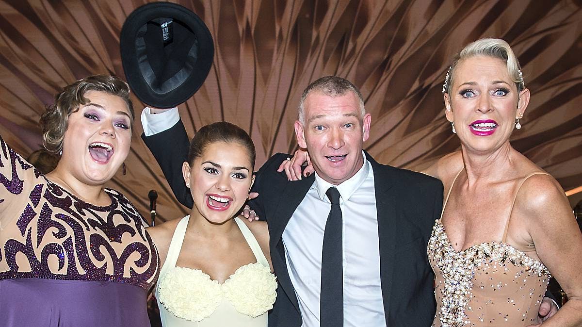 Ena Spottag, Stephania Potalivo, John "Faxe" Jensen og Søs Egelind.