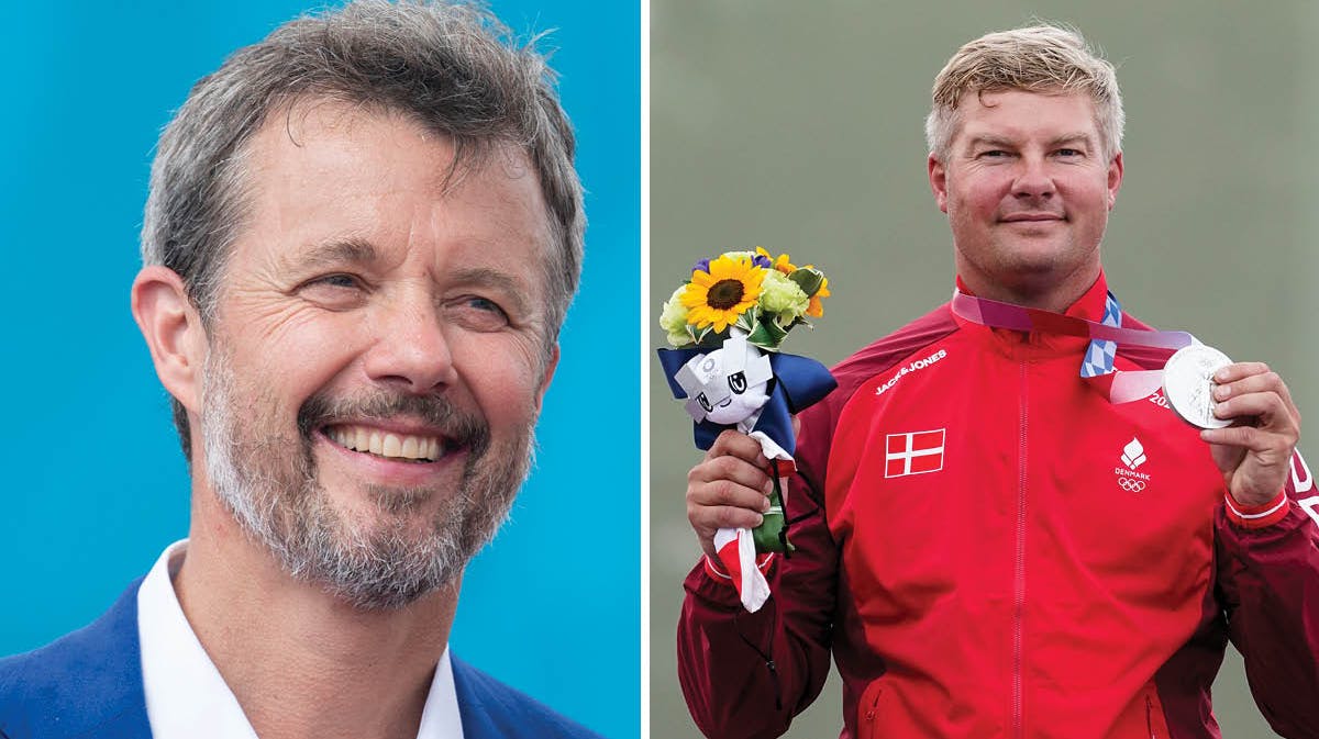 Kronprins Frederik og OL-sølvvinder Jesper Hansen.