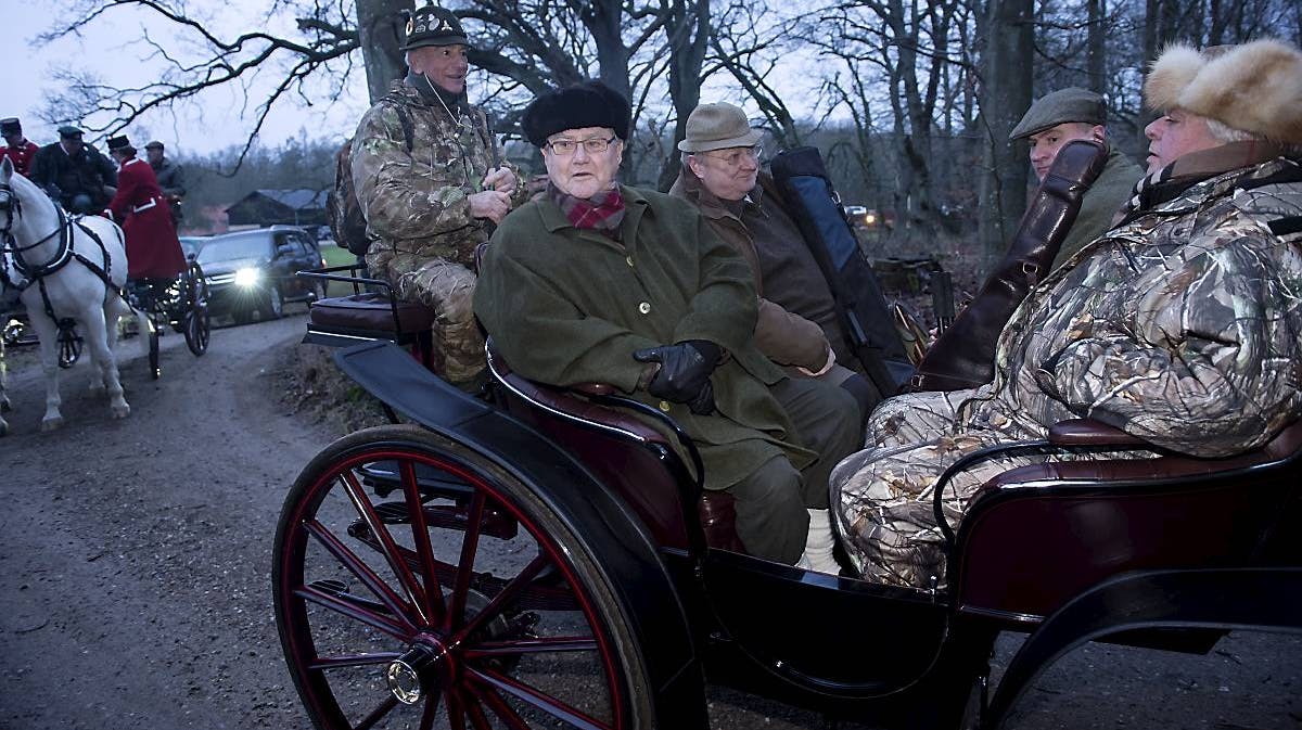 Prins Henrik på jagt i Grib Skov.