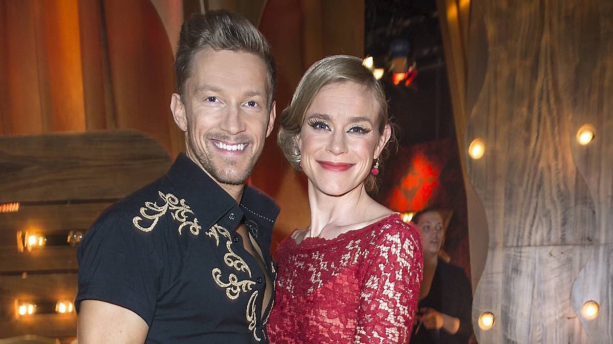 I dag skal Line Kruse bare slappe af, men i morgen søndag går hun igen i gang med træningen sammen med sin partner, Michael Olesen.