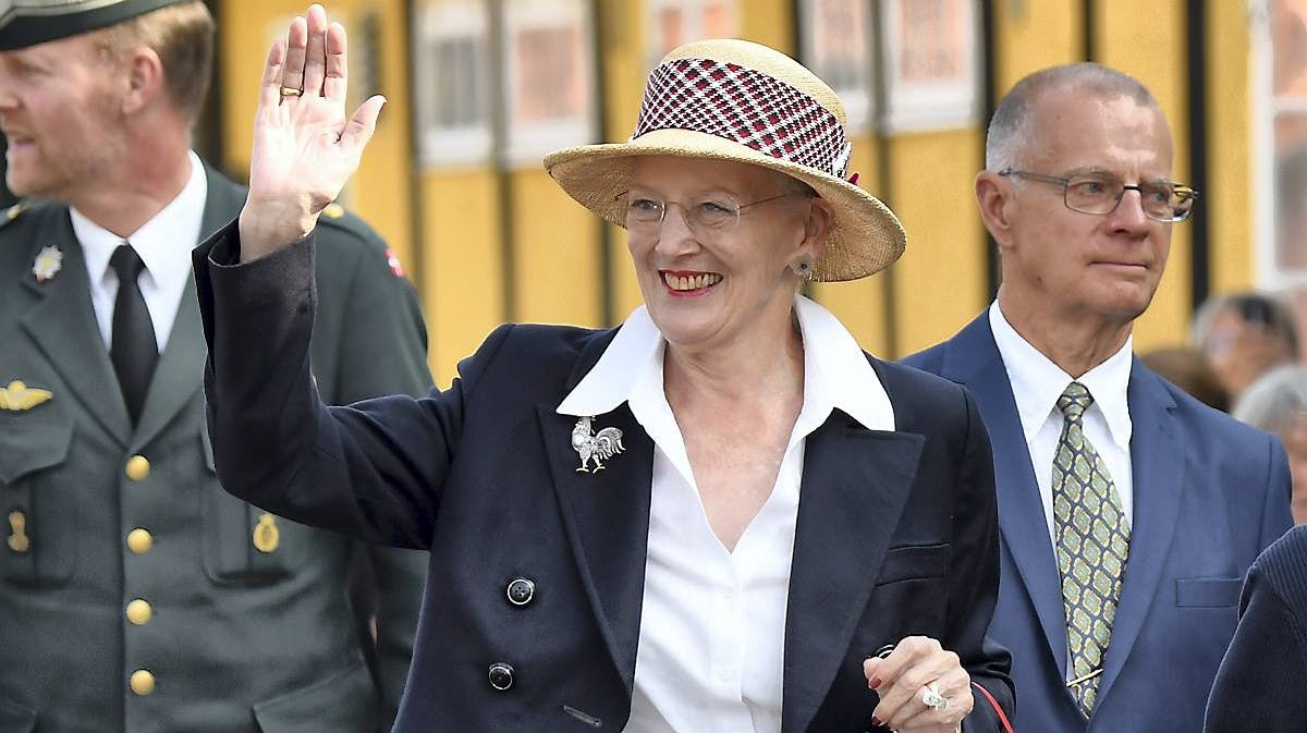 Dronning Margrethe i Svaneke på Bornholm, 2017.