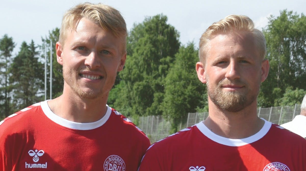 Simon Kjær og Kasper Schmeichel