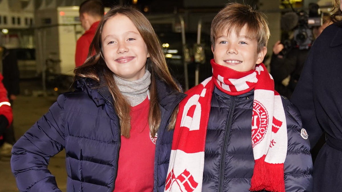 Prinsesse Josephine og prins Vincent ved ankomsten til Parken i København.