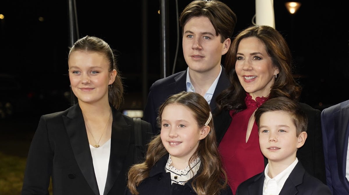 Prinsesse Isabella, prins Christian, prinsesse Josephine, kronprinsesse Mary og prins Vincent. 