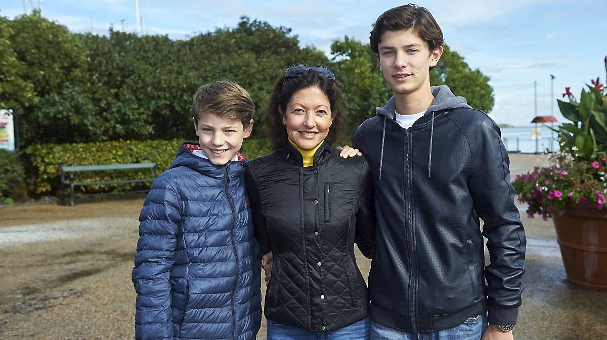 Grevinde Alexandra til Ecco Walkathon med sønnerne Nikolai og Felix