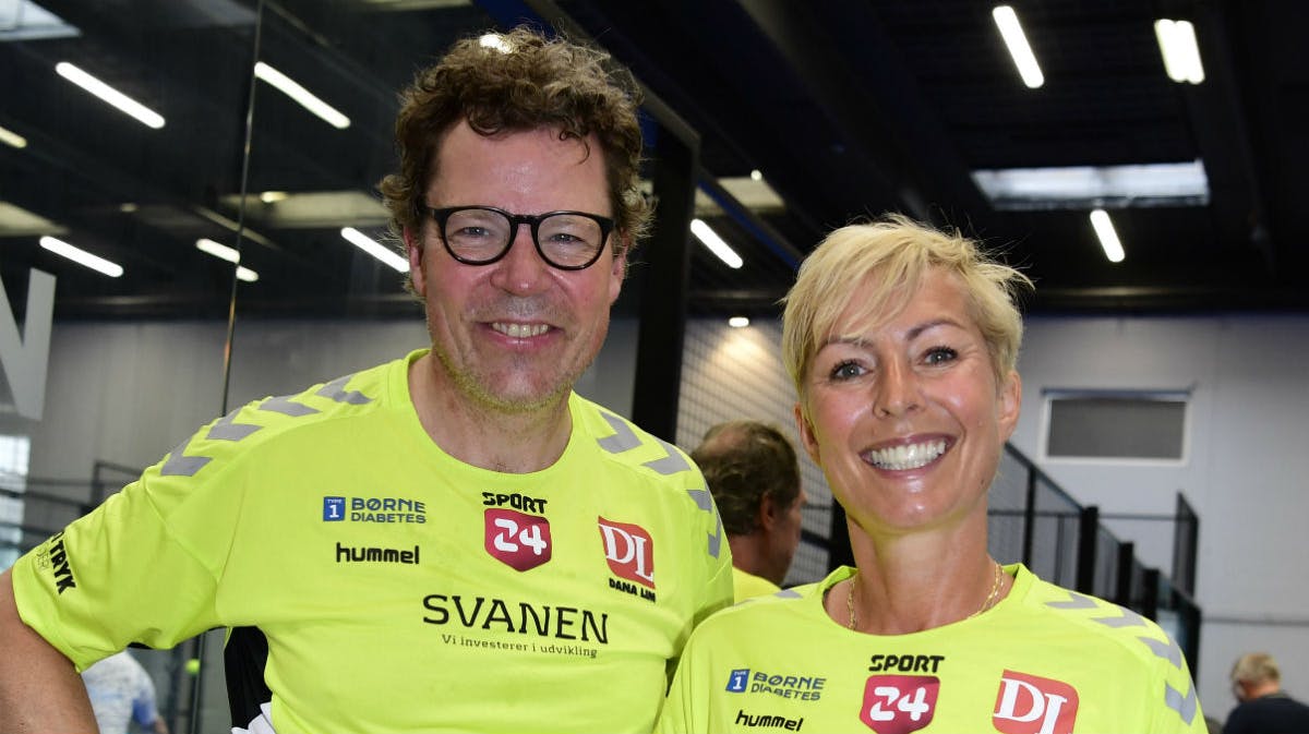 Morten Helveg Petersen med sin makker Cecilie Beck. 